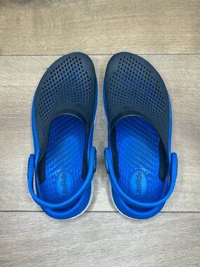Crocs LiteRide Kids Clogs Navy / Bright Cobalt Size J2